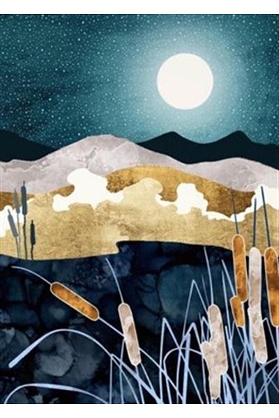 pixartsanat Mountain And Full Moon Pixart Art Diamond Mosaic Painting Diamond Turkey 48*68