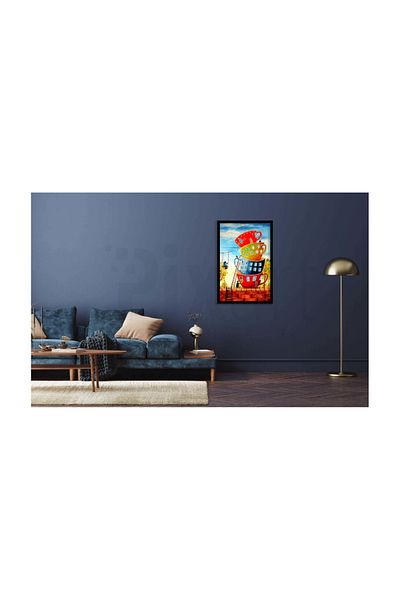 pixartsanat Cup Houses Pixart Art Diamond Mosaic Painting Diamond Turkey 40*50
