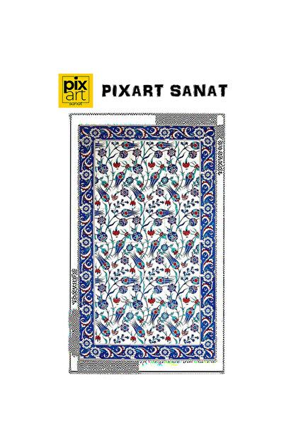 pixartsanat Cini-desen-lale 40*60 Elmas Mozaik Tablo