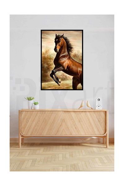 pixartsanat Astonished Horse PixArt Art Diamond Mosaic Painting Diamond Turkey 59*62