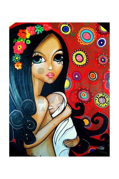 pixartsanat Beautiful Mother And Her Baby Pixart Art Diamond Mosaic Painting Diamond Türkiye 38*51