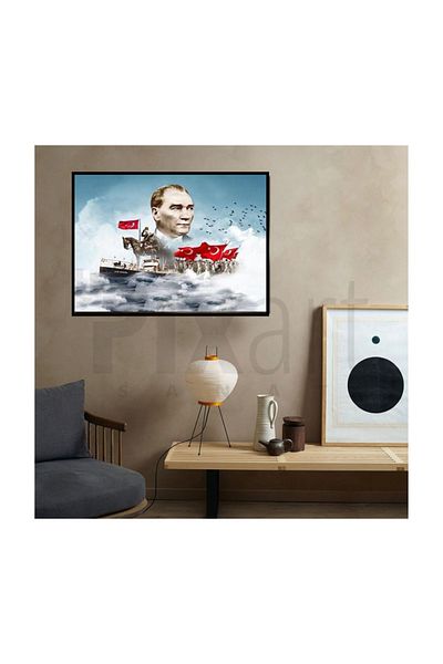 pixartsanat Ataturk Pixart Art Diamond Mosaic Painting Diamond Turkey 71*53