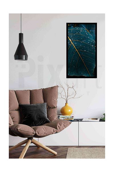 pixartsanat Green And Gold Colored Leaf Pixart Art Diamond Mosaic Painting Diamond Türkiye 40*60