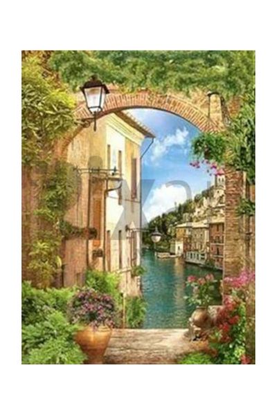 pixartsanat River Scenery Pixart Art Diamond Mosaic Painting Diamond Turkey 58*79