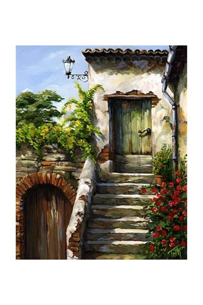 pixartsanat Old House Pixart Art Diamond Mosaic Painting Diamond Turkey 40*50