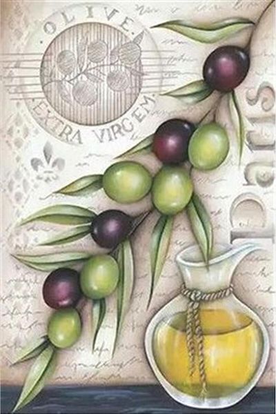 pixartsanat Fresh Olive Branch Pixart Art Diamond Mosaic Painting Diamond Türkiye 33*51