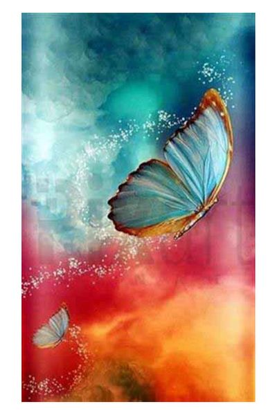 pixartsanat Color Butterflies With Comb Pixart Art Diamond Mosaic Painting Diamond Turkey 50*83