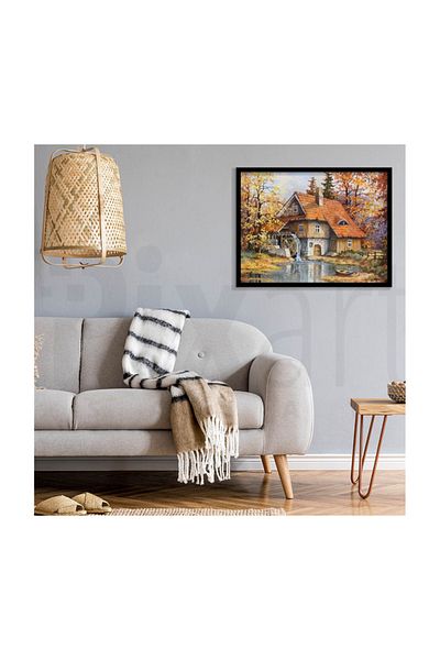 pixartsanat Wooden Mill Pixart Art Diamond Mosaic Painting Diamond Türkiye 70*50