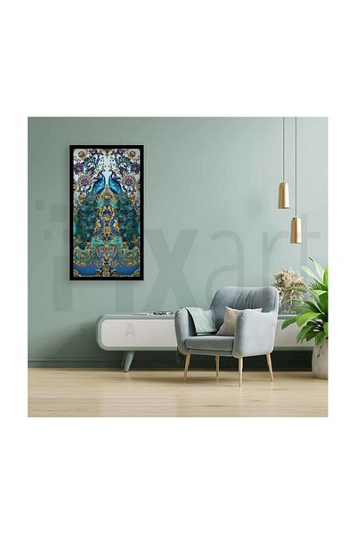 pixartsanat Reflection Peacock Painting PixArt Art Diamond Mosaic Painting Daimond Turkey 48*91