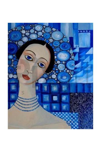 pixartsanat Woman Portrait Pixart Art Diamond Mosaic Painting Diamond Turkey 46*56