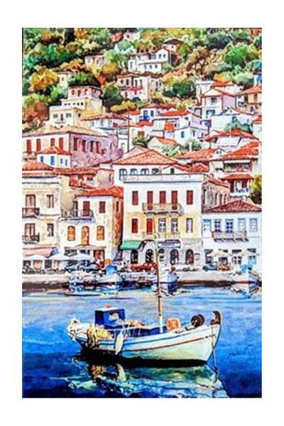 pixartsanat Boat Opened to the Sea Pixart Art Diamond Mosaic Painting Diamond Türkiye 40*60