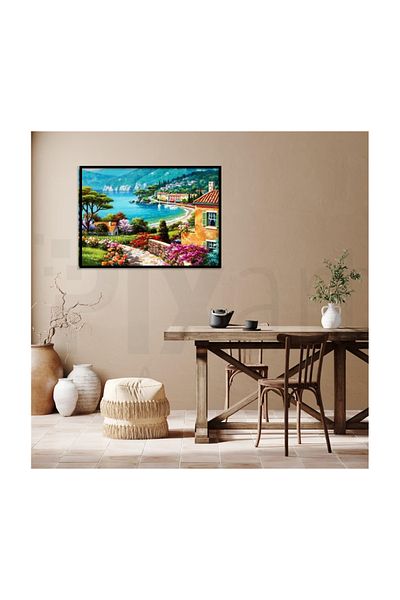 pixartsanat Town Scenery Pixart Art Diamond Mosaic Painting Diamond Turkey 71*51