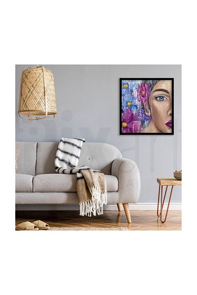 pixartsanat Girl with Blue Eyes Pixart Art Diamond Mosaic Painting Diamond Turkey 64*66