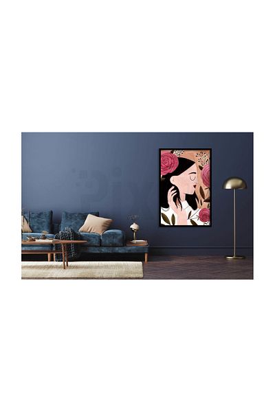 pixartsanat Floral Abstract Woman Pixart Art Diamond Mosaic Painting Diamond Türkiye 40*50