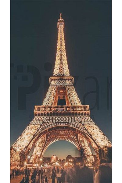 pixartsanat Eiffel Tower Pixart Art Diamond Mosaic Painting Diamond Turkey 37*69