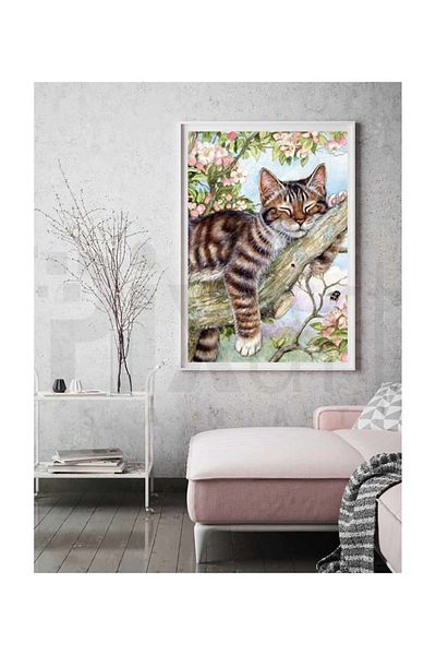 pixartsanat Miskin Cat Pixart Art Diamond Mosic Painting Daimond Türkiye 48*63