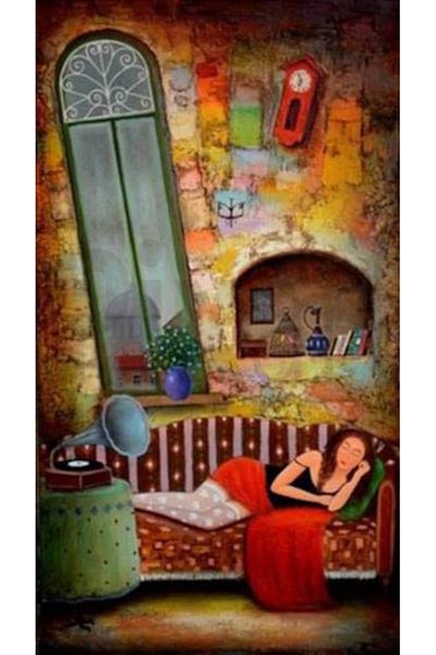 pixartsanat Diamond Türkiye - 36*64 Diamond Mosaic Painting, Sleeping Enjoyment Pixart Art