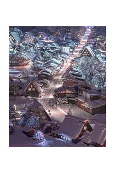 pixartsanat Winter Scenery in Sweden Pixart Art Diamond Mosaic Painting Diamond Turkey 46*56