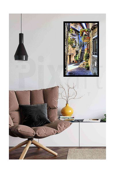 pixartsanat Floral Street Pixart Art Diamond Mosaic Painting Diamond Türkiye 40*50
