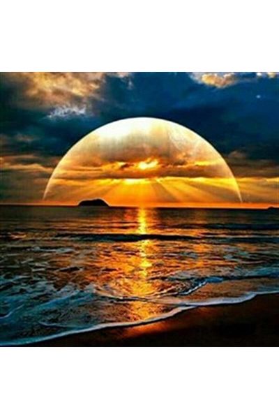pixartsanat Magnificent Sunset Pixart Art Diamond Mosaic Painting Diamond Turkey 55*55
