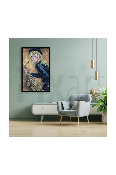 pixartsanat Mosaic Woman Pixart Art Diamond Mosaic Painting Diamond Türkiye 46*69
