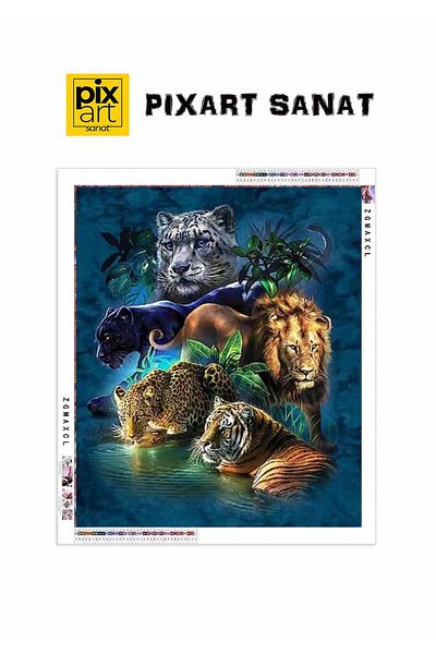 pixartsanat Etçiller 40x60 PixArt Art Diamond Mosaic Painting Diamond Türkiye