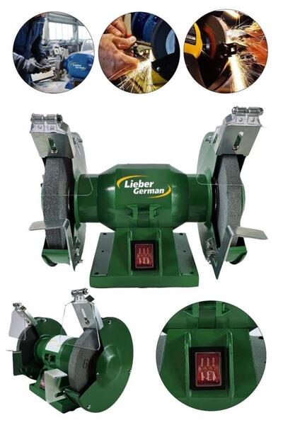 Lieber German Zımpara Balta Bıçak Bileme Makinesi Taş Motoru Taslama 150 Mm T...