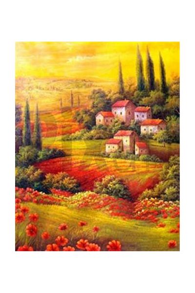 pixartsanat Village Among the Future Pixart Art Diamond Mosaic Painting Diamond Turkey 45*55