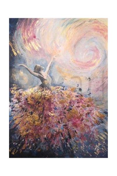 pixartsanat Pixart Art Diamond Mosaic Painting with Fluffy Skirt Diamond Turkey 58*81