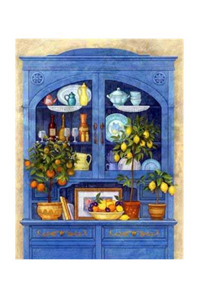pixartsanat Blue Kitchen Cabinet Pixart Art Diamond Mosaic Painting Diamond Türkiye 46*58