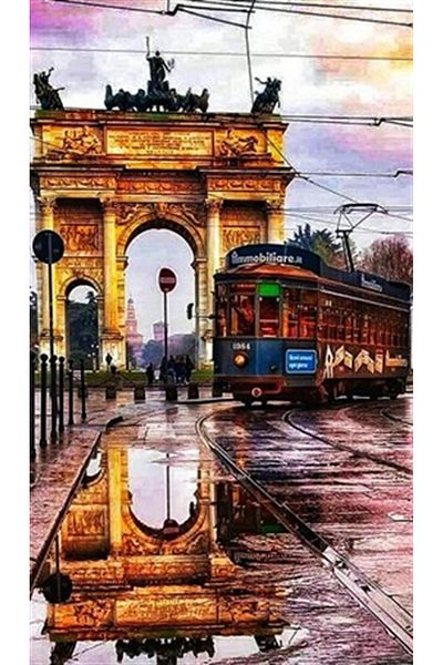 pixartsanat Milano Peace Door Pixart Art Diamond Mosaic Painting Diamond Turkey 46*81