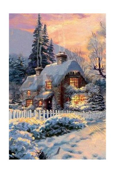 MARCEL SANAT Chimney Incense Stone House Pixart Art Diamond Mosaic Painting Diamond Türkiye 43*64