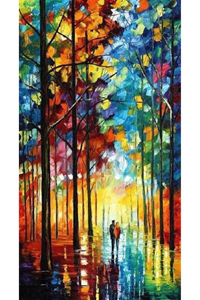 pixartsanat Walking Pixart Art Diamond Mosaic Painting Diamond Türkiye 28*51