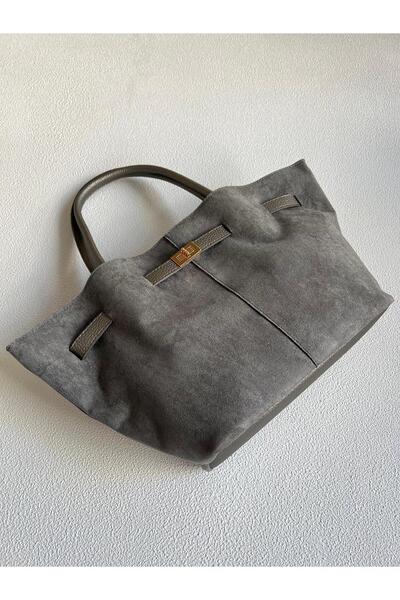 NBİBAGS Geantă de mână și de umăr pentru femei model Leo gri