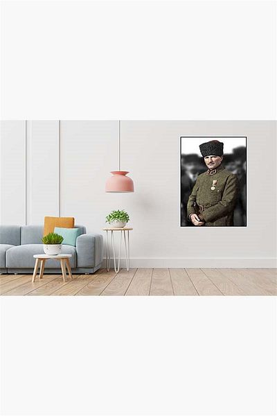 pixartsanat Ataturk Pixart Art - Military Uniform and Diamond Mosaic Diamond Turkey 35*50