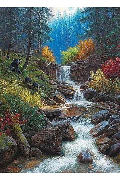 pixartsanat River And Forest 50*40PixArt Art Diamond Mosaic Painting Diamond Turkey