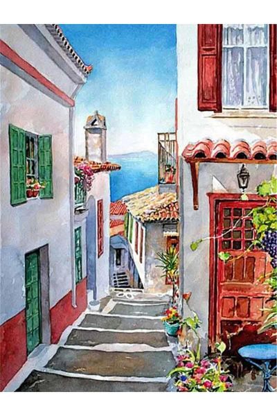 pixartsanat Slinky Streets 40x60 PixArt Art Diamond Mosaic Painting Diamond Turkey