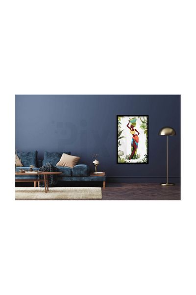 pixartsanat Colorful African Woman Pixart Art Diamond Mosaic Painting Diamond Turkey 38*58
