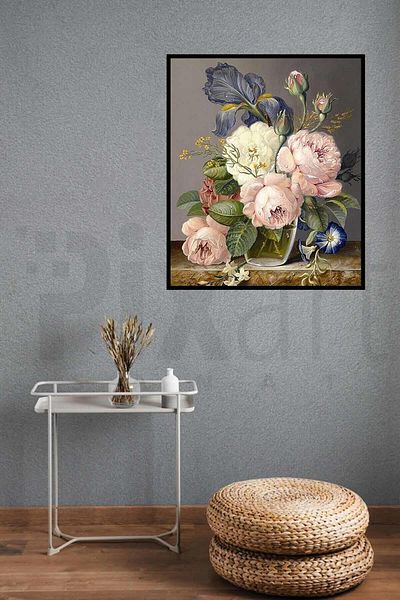 pixartsanat Flowers 30*40cm PixArt Art Diamond Mosaic Painting Diamond Turkey