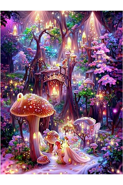 Genel Markalar Masal Mantarı 30*40 PixArt Sanat Elmas Mozaik Tablo Diamond Tü...