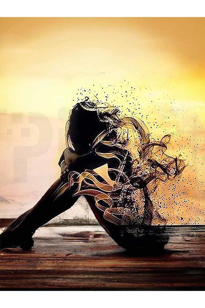 pixartsanat Beauty Hugging the Knees 30 * 40 Cm Pixart Art Diamond Mosaic Painting Diamond Turkey