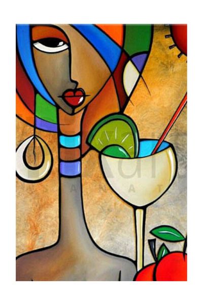 pixartsanat Cocktail And Girl Pixart Art Diamond Mosaic Painting Diamond Turkey 39*52