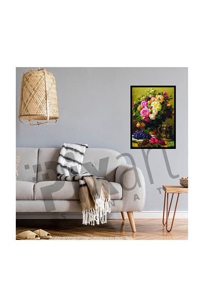 pixartsanat Antiquity Flower Pixart Art Diamond Mosaic Painting Diamond Turkey 66*91