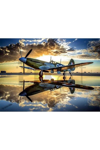 pixartsanat Airplane 30*40 PixArt Art Diamond Mosaic Painting Diamond Turkey