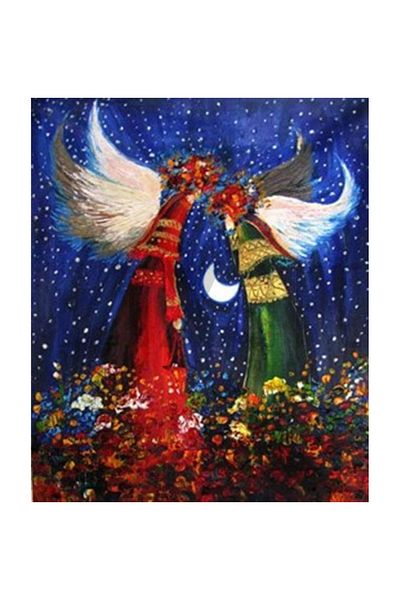 pixartsanat Night Time Angels Pixart Art Diamond Mosaic Painting Diamond Turkey 47*57