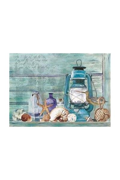 pixartsanat Lantern And Seashells Pixart Art Diamond Mosaic Painting Diamond Türkiye 71*53