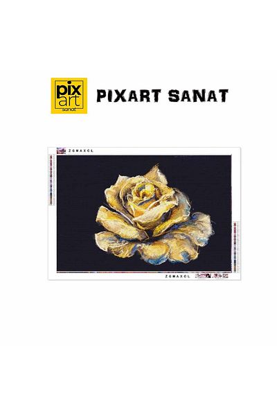 pixartsanat Pastel Rose 50x35 PixArt Art Diamond Mosaic Painting Diamond Turkey