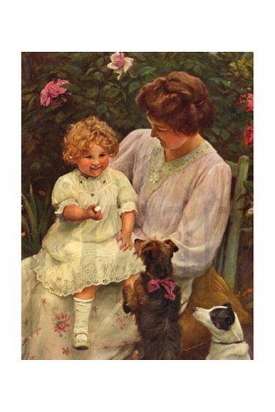 pixartsanat Mother Daughter And Her Dogs Pixart Art Diamond Mosaic Painting Diamond Türkiye 40*60