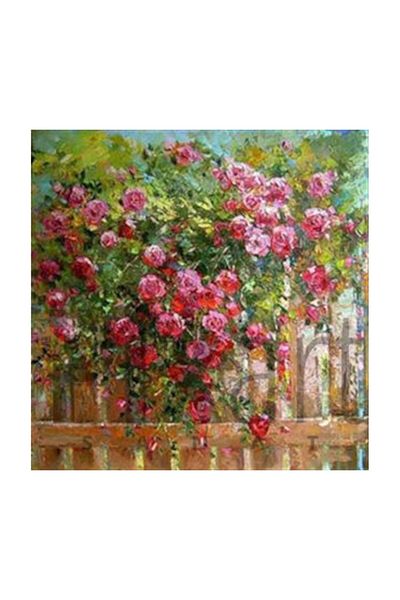 pixartsanat Rose Corner in the Garden Pixart Art Diamond Mosaic Painting Diamond Turkey 60*60