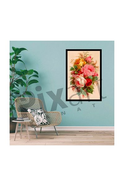 pixartsanat Rose Bouquet Pixart Art Diamond Mosaic Painting Diamond Türkiye46*68